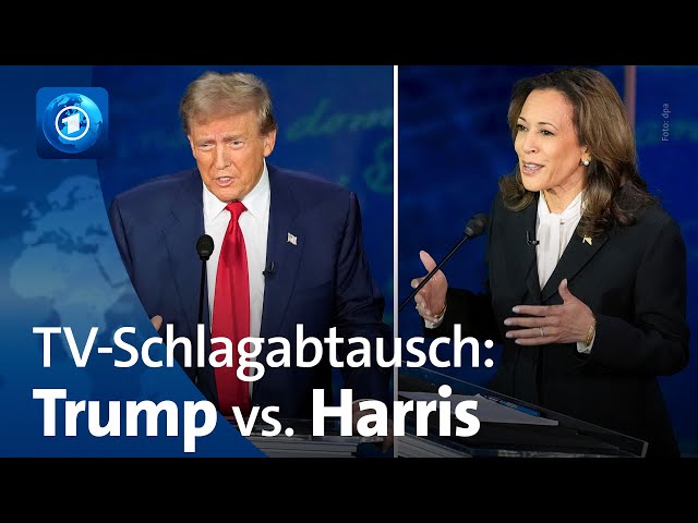 ⁣TV-Duell zwischen Trump und Harris: Erst Handschlag, dann harte Attacken