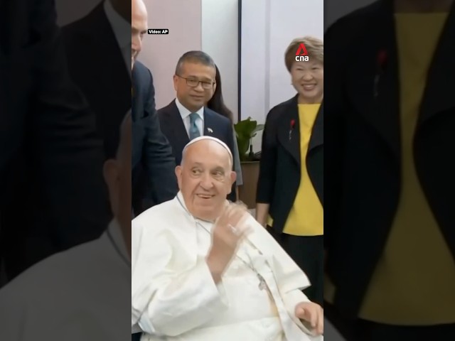 Pope Francis arrives in Singapore