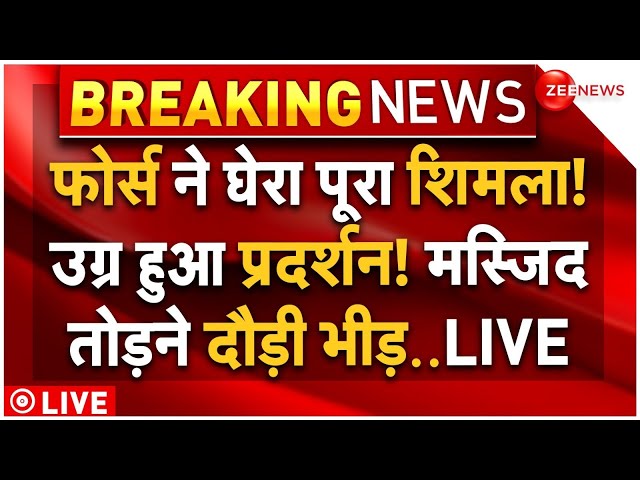 ⁣Hindus Massive Protest to Demolish Sanjauli Mosque LIVE: शिमला में उग्र हुआ प्रदर्शन, मस्जिद पर बवाल