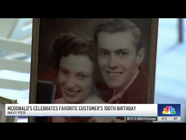 ⁣Woman visits favorite McDonald's to celebrate her 100th birthday