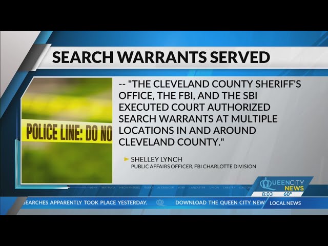 ⁣FBI, SBI, Sheriff conducting 'search' in Cleveland County