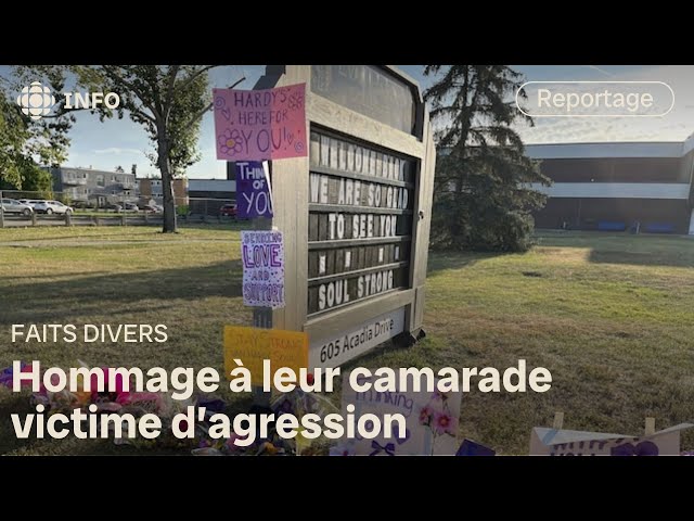 ⁣Les élèves de l’École Evan Hardy rendent hommage à leur camarade victime d’agression