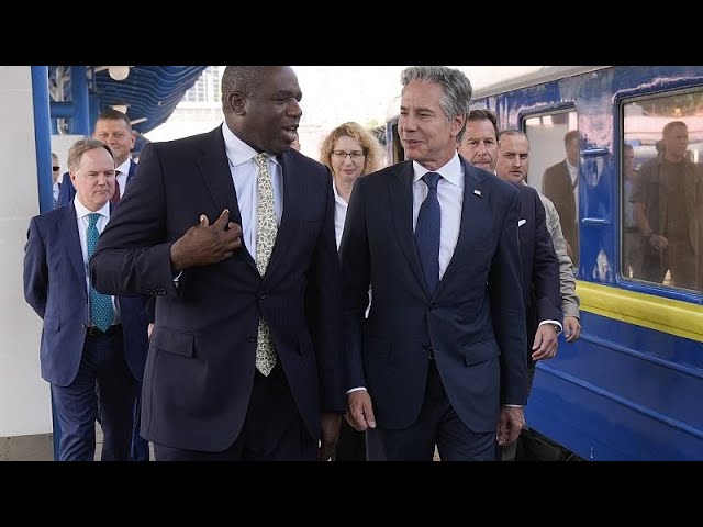 ⁣Ukraine : Antony Blinken et David Lammy en visite diplomatique à Kyiv