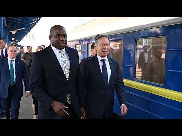 ⁣Blinken and Lammy arrive in Kyiv for talks with Ukrainian leaders