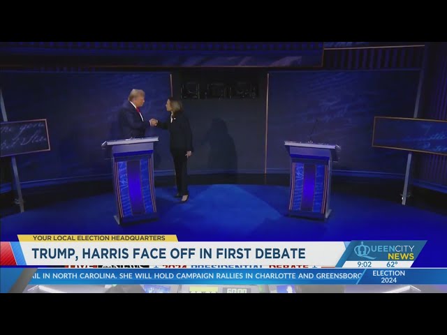 ⁣Trump, Harris square off in debate