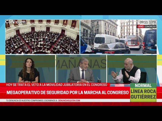 ⁣MOVILIDAD JUBILATORIA: MEGAOPERATIVO de SEGURIDAD por la MARCHA al CONGRESO