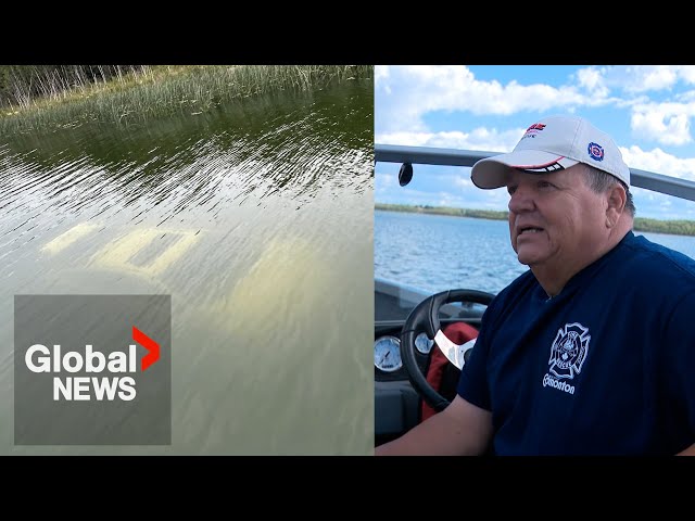 ⁣A car has been submerged in an Alberta lake for nearly 1 year