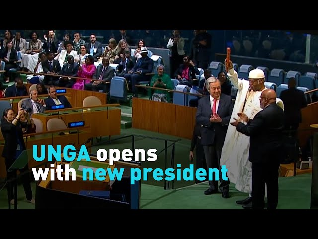 ⁣UNGA opens with new president