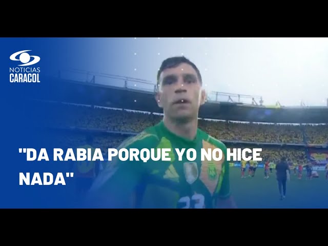 ⁣Camarógrafo agredido por el Dibu Martínez tras partido con Colombia cuenta qué ocurrió