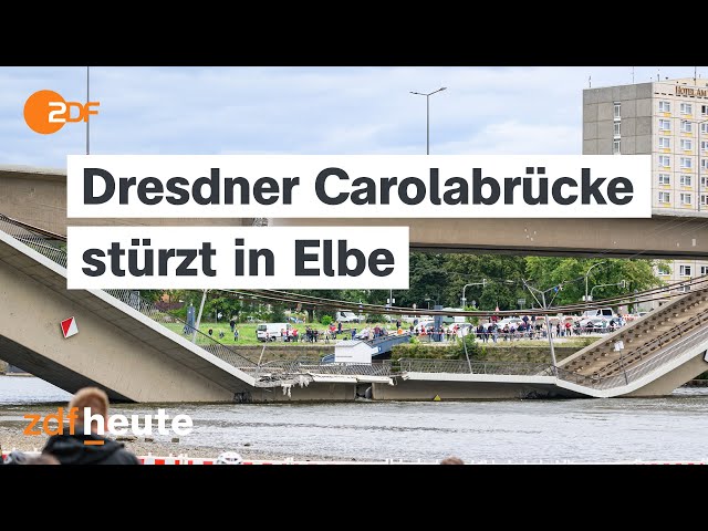 ⁣Dresdner geschockt: Stürzt Carolabrücke jetzt komplett ein?