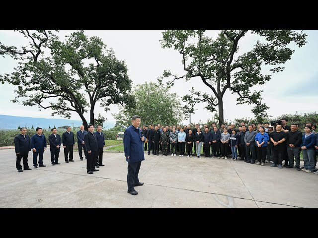 ⁣Xi Jinping inspects sections of NW China's Shaanxi, Gansu provinces