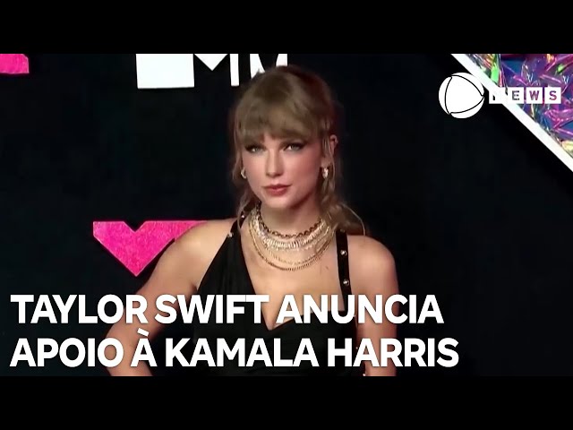 ⁣Cantora Taylor Swift anuncia apoio à Kamala Harris