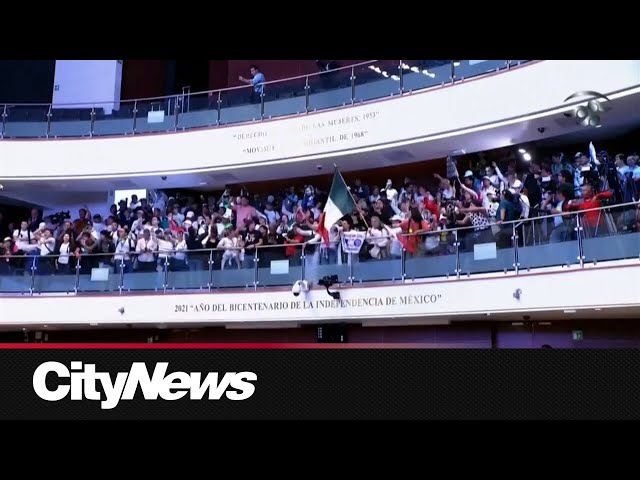 ⁣Mexico's Senate approves controversial judicial reform after protesters storm chambers