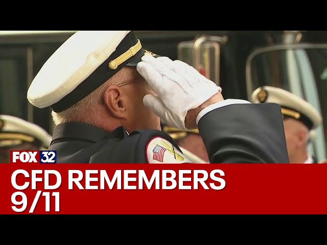 ⁣Chicago firefighters remember 9/11 with moment of silence