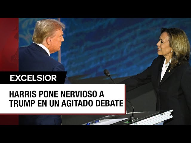 Trump y Harris chocan de debate por voto de indecisos