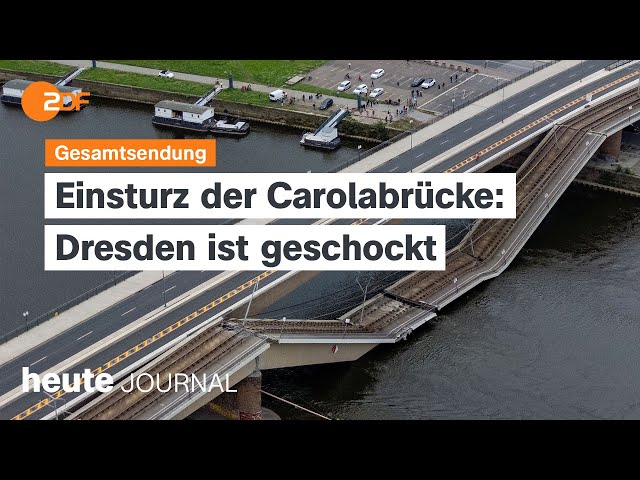 ⁣heute journal vom 11.09.2024 Einsturz der Carolabrücke, Generaldebatte im Bundestag