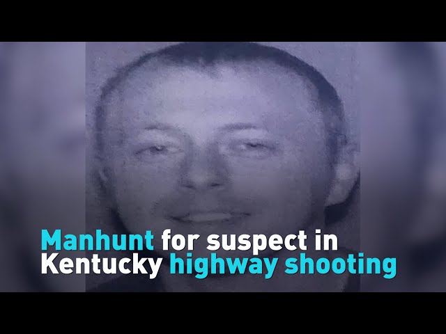 ⁣Manhunt for suspect in Kentucky highway shooting