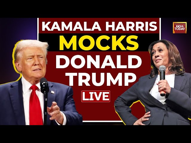 ⁣Trump Vs Harris Live: Kamala Harris Mocks Donald Trump In A fiery Speech | US Presidential Debate