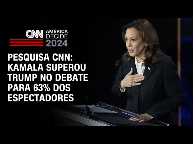 ⁣Pesquisa CNN: Kamala superou Trump em debate para 63% dos espectadores | CNN ARENA