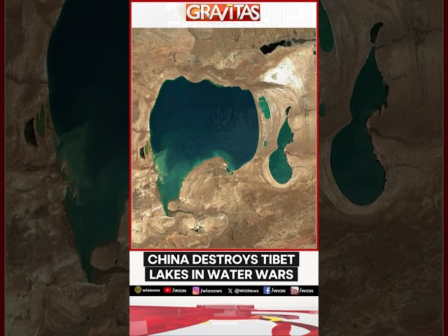 ⁣Tibet lakes merge after over 4,000 years apart | Gravitas | WION Shorts