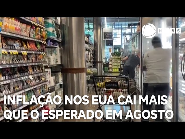 ⁣Inflação nos EUA cai mais que o esperado para o mês de agosto