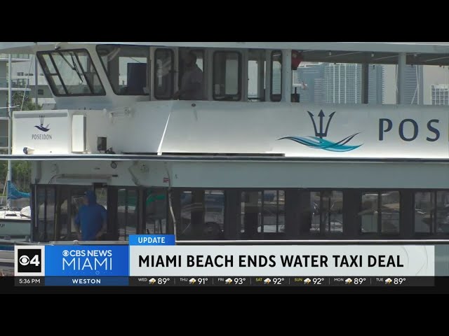 ⁣Miami Beach ends water taxi deal