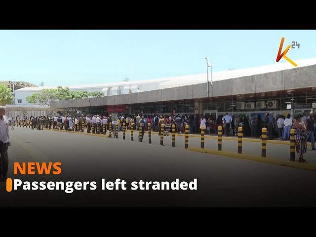 ⁣Hundreds of travellers affected  after flights were cancelled at JKIA