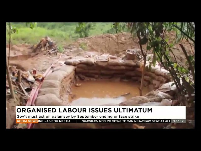 ⁣Gov't must act on galamsey by September ending or face strike- Adom TV Evening News (11-09-24)