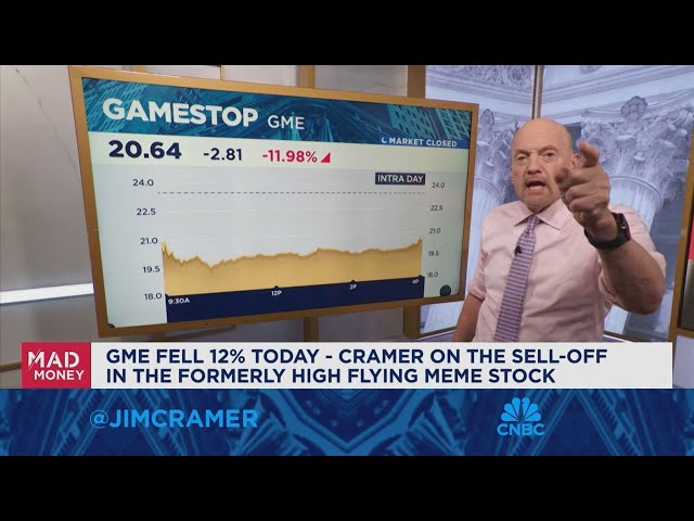 ⁣Jim Cramer talks GameStop's sell-off