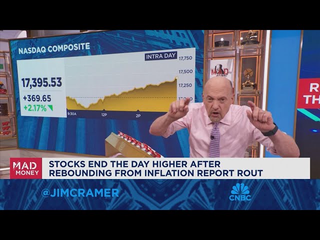 ⁣Jim Cramer talks tech leading the markets higher