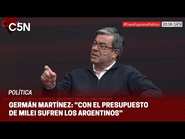 ⁣Habló GERMÁN MARTÍNEZ tras el VETO de MILEI contra los JUBILADOS