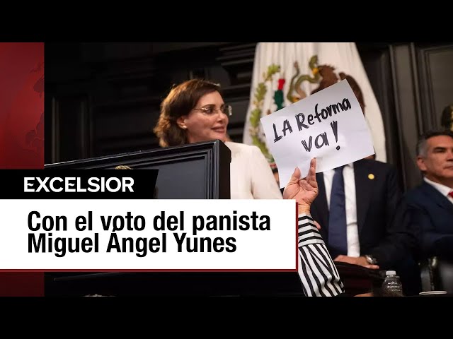 Aplanadora aprueba reforma judicial, con traición de Yunes