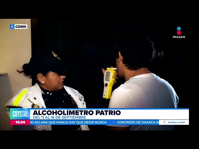 ⁣Autoridades de la CDMX implementan el alcoholímetro patrio | Noticias con Crystal Mendivil