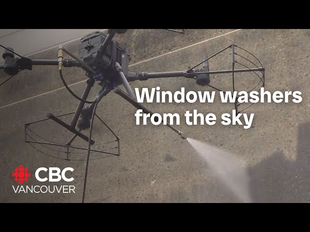 ⁣B.C. company uses drones to pressure wash windows and buildings