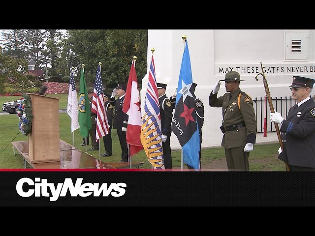 ⁣9/11 Memorial held at the Peace Arch