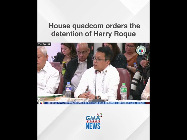 ⁣House quadcom orders the detention of Harry Roque | GMA Integrated News