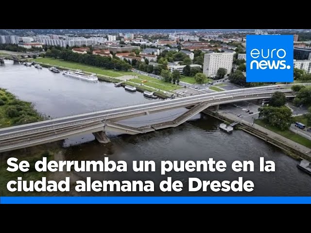 ⁣Se derrumba un puente sobre el Elba en la ciudad alemana de Dresde