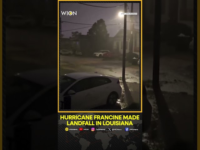 ⁣Eyewitness captures fierce winds and rain as Hurricane Francine hits New Orleans | WION Shorts