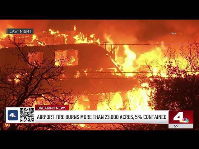 ⁣Wind shifts present major challenge for containment of Airport Fire