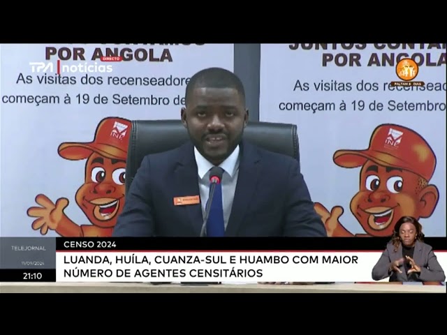 ⁣Censo 2024 - Luanda, Huíla, Cuanza-Sul e Huambo com maior número de agentes censitários