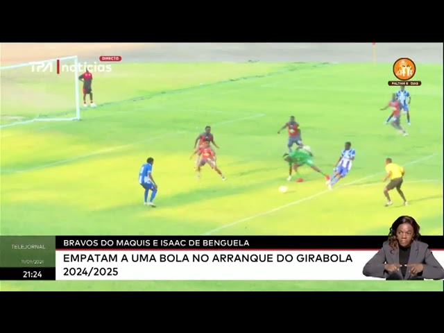 ⁣Bravos do Maquis e Isaac de Benguela empatam a uma bola no arranque do Girabola 2024-2025