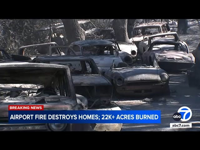 ⁣Homes, vehicles in El Cariso Village destroyed by Airport Fire