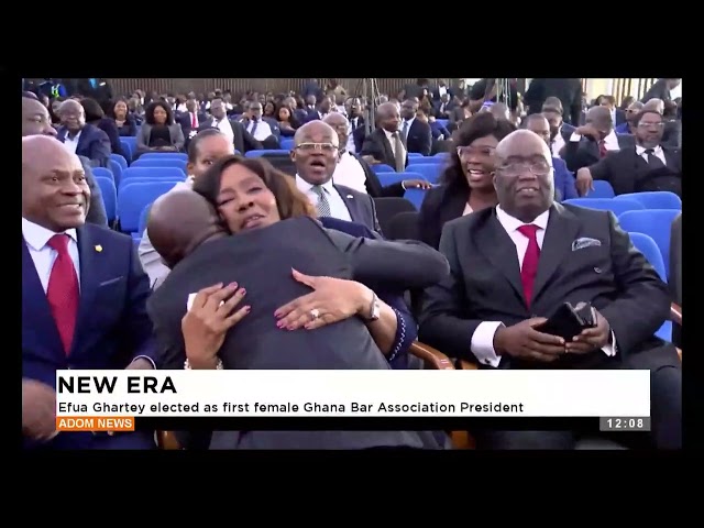 ⁣Efua Ghartey elected as first female Ghana Bar Association President Premtobre Kasee on Adom TV