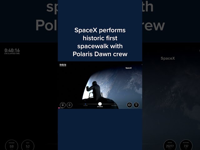 ⁣SpaceX performs historic first spacewalk with Polaris Dawn crew