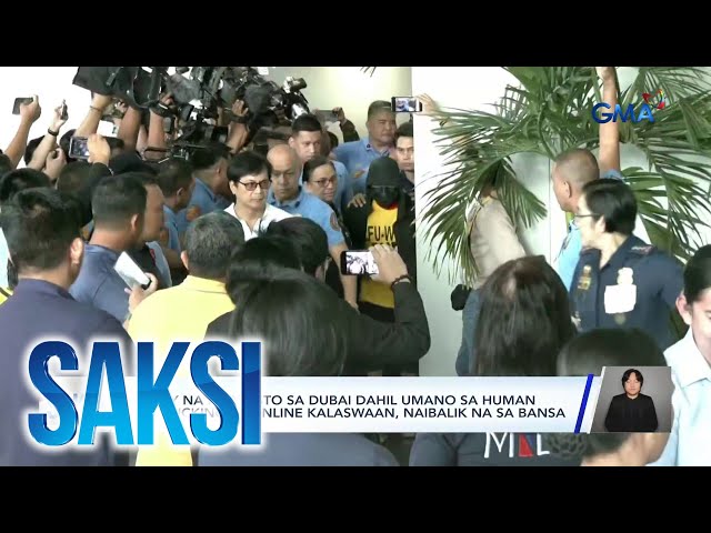 ⁣Pinoy na naaresto sa Dubai dahil umano sa human trafficking at online kalaswaan, naibalik... | Saksi