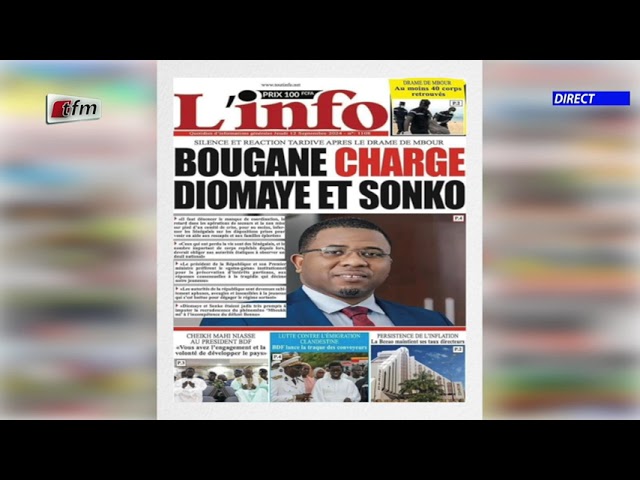 ⁣Revue de Presse du 12 Septembre 2024 présenté par Mamadou Mouhamed Ndiaye