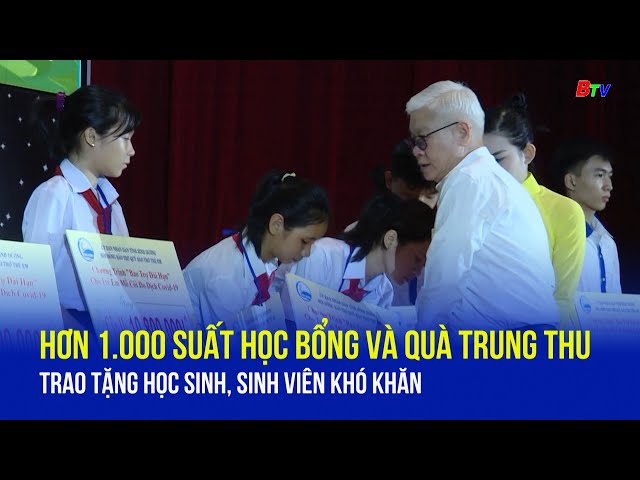 ⁣Hơn 1.000 suất học bổng và quà trung thu trao tặng học sinh, sinh viên khó khăn