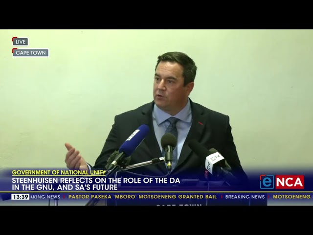 ⁣Steenhuisen reflect on the role of the DA in the GNU