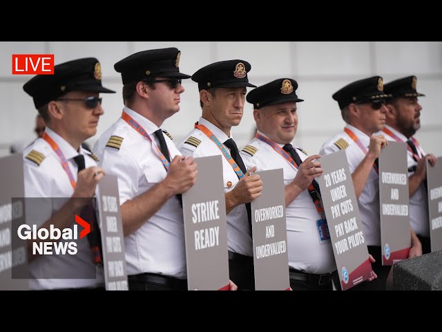 ⁣Business leaders hold press conference to discuss potential Air Canada pilots strike | LIVE