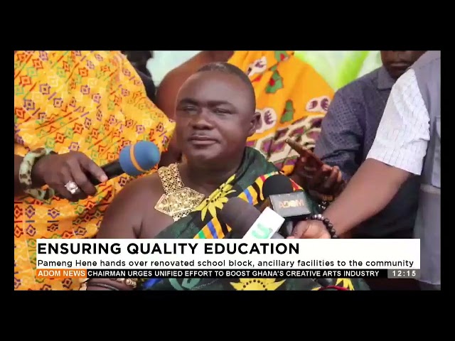 ⁣Pameng Hene hands over renovated school block, ancillary facilities to the community  - Premtobre